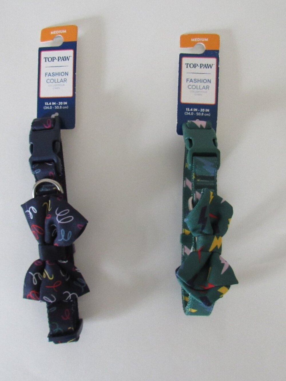TWO NEW TOP PAW DOG COLLARS SIZE MEDIUM